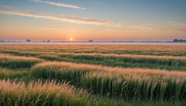 La vue dégagée sur la plaine sublime le réveil